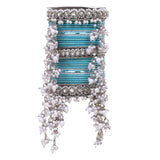 Bridal Jhoola Style Bangle set In Silver Toneby Leshya