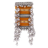 Bridal Jhoola Style Bangle set In Silver Toneby Leshya