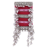 Bridal Jhoola Style Bangle set In Silver Toneby Leshya