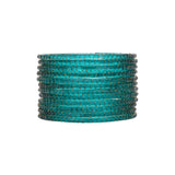Glass bangles with Running Golden Dotted Work (Raindrop)