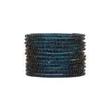 Glass bangles with Running Golden Dotted Work (Raindrop)