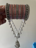 Bridal Jhumki bangle set in Pearl Jhoola by Leshya