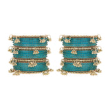 Kashmiri Ghungroo with Glass bangles and stone bangles by Leshya