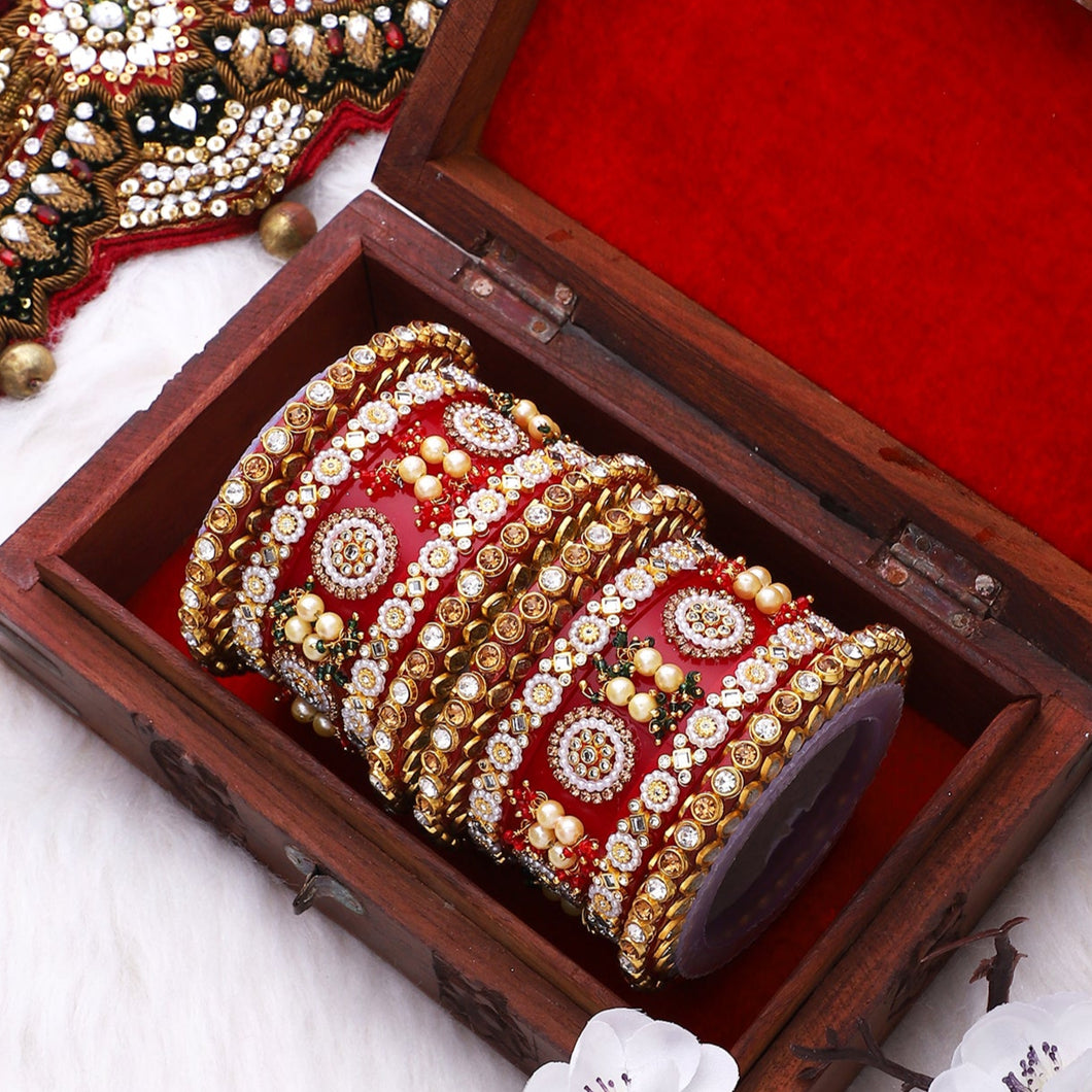 Rajwadi Chura with Pearl kada by Leshya