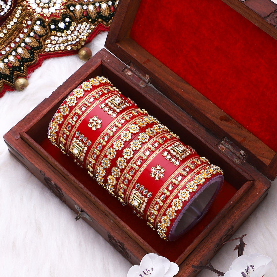 Rajwadi Chura with Pearl kada by Leshya