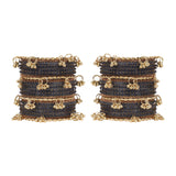 Kashmiri Ghungroo with Glass bangles and stone bangles by Leshya