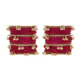 Kashmiri Ghungroo with Glass bangles and stone bangles by Leshya