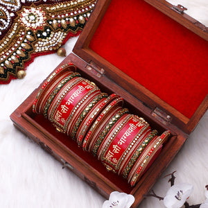 Traditional Rajasthani Bridal Chura in Gold Bead Work by Leshya