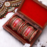 Traditional Rajasthani Bridal Chura in Gold Bead Work by Leshya
