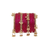 Kashmiri Ghungroo with Glass bangles and stone bangles by Leshya