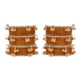 Kashmiri Ghungroo with Glass bangles and stone bangles by Leshya