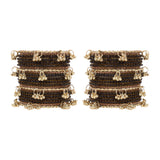 Kashmiri Ghungroo with Glass bangles and stone bangles by Leshya