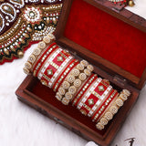 Traditional Rajwadi Chura with pacheli kada by Leshya