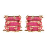 Kashmiri Ghungroo with Glass bangles and stone bangles by Leshya