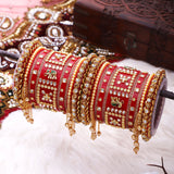 Traditional Rajasthani Bridal Chura with Small Jhumki by Leshya