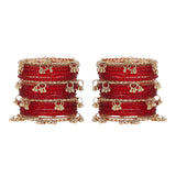 Kashmiri Ghungroo with Glass bangles and stone bangles by Leshya