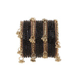 Kashmiri Ghungroo with Glass bangles and stone bangles by Leshya