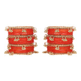 Kashmiri Ghungroo with Glass bangles and stone bangles by Leshya