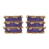 Kashmiri Ghungroo with Glass bangles and stone bangles by Leshya