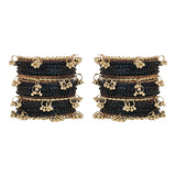 Kashmiri Ghungroo with Glass bangles and stone bangles by Leshya