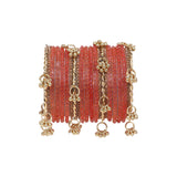 Kashmiri Ghungroo with Glass bangles and stone bangles by Leshya