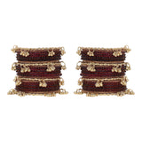 Kashmiri Ghungroo with Glass bangles and stone bangles by Leshya