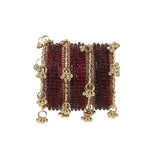 Kashmiri Ghungroo with Glass bangles and stone bangles by Leshya