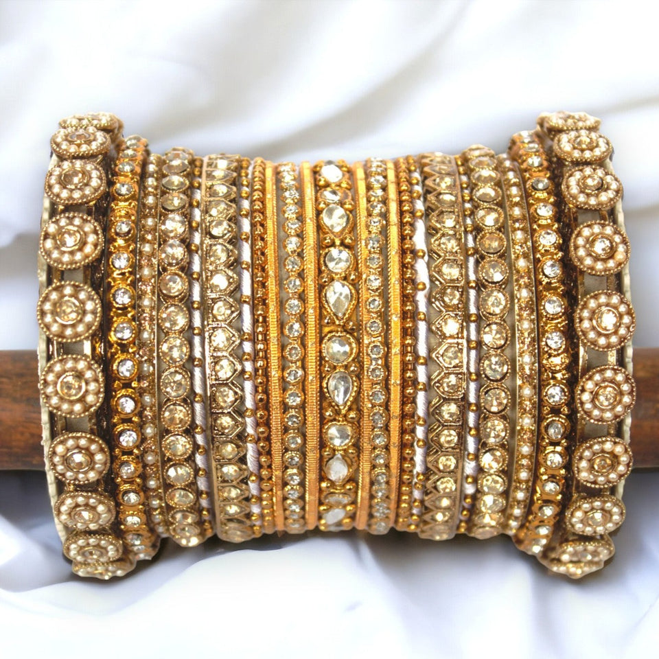 Traditional Style Bangle set for two hands by Leshya