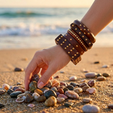 Modern Wooden Bangle Stack by Leshya