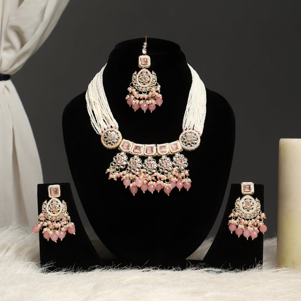 Bridal Kundan Jewellery Set with Earring