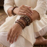 Modern Wooden Bangle Stack by Leshya