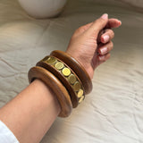 Modern Wooden Bangle Stack by Leshya