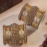 Set of 2 Colored Chakri Shining Bangle Set