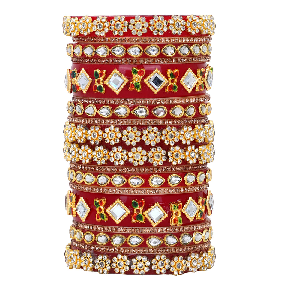 Rajwadi Chura with Pearl kada by Leshya