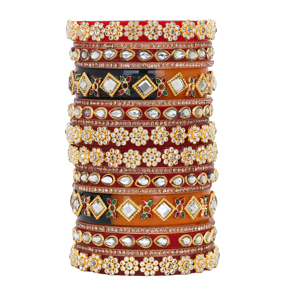 Rajwadi Chura with Pearl kada by Leshya