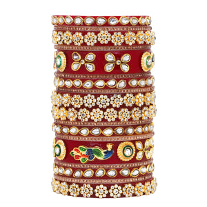 Rajwadi Chura with Pearl kada by Leshya