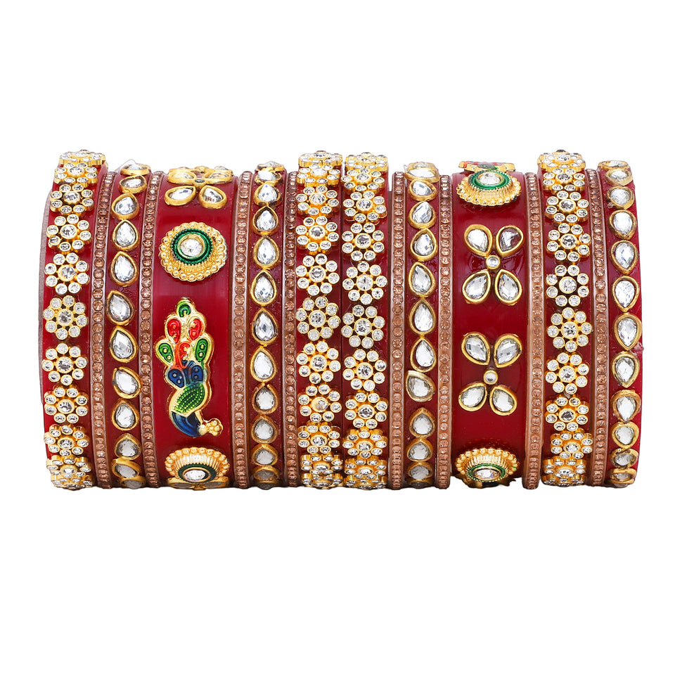 Rajwadi Chura with Pearl kada by Leshya
