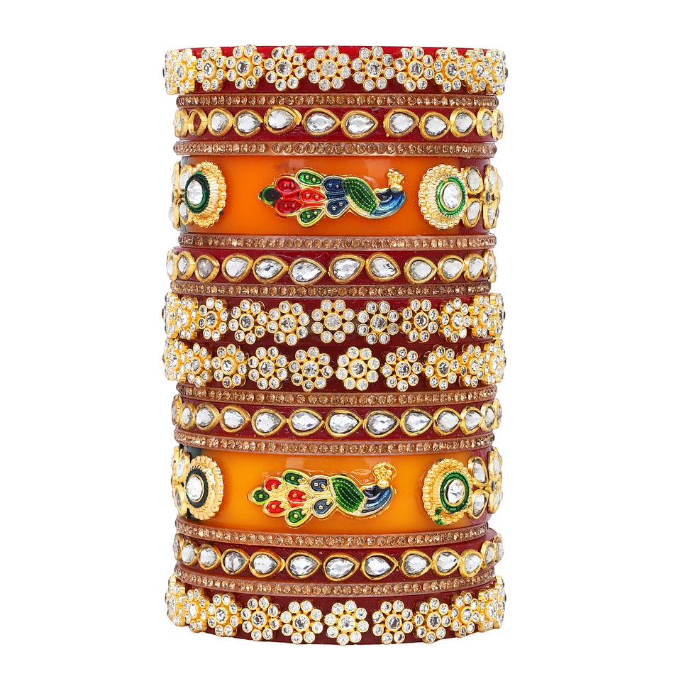 Rajwadi Chura with Pearl kada by Leshya