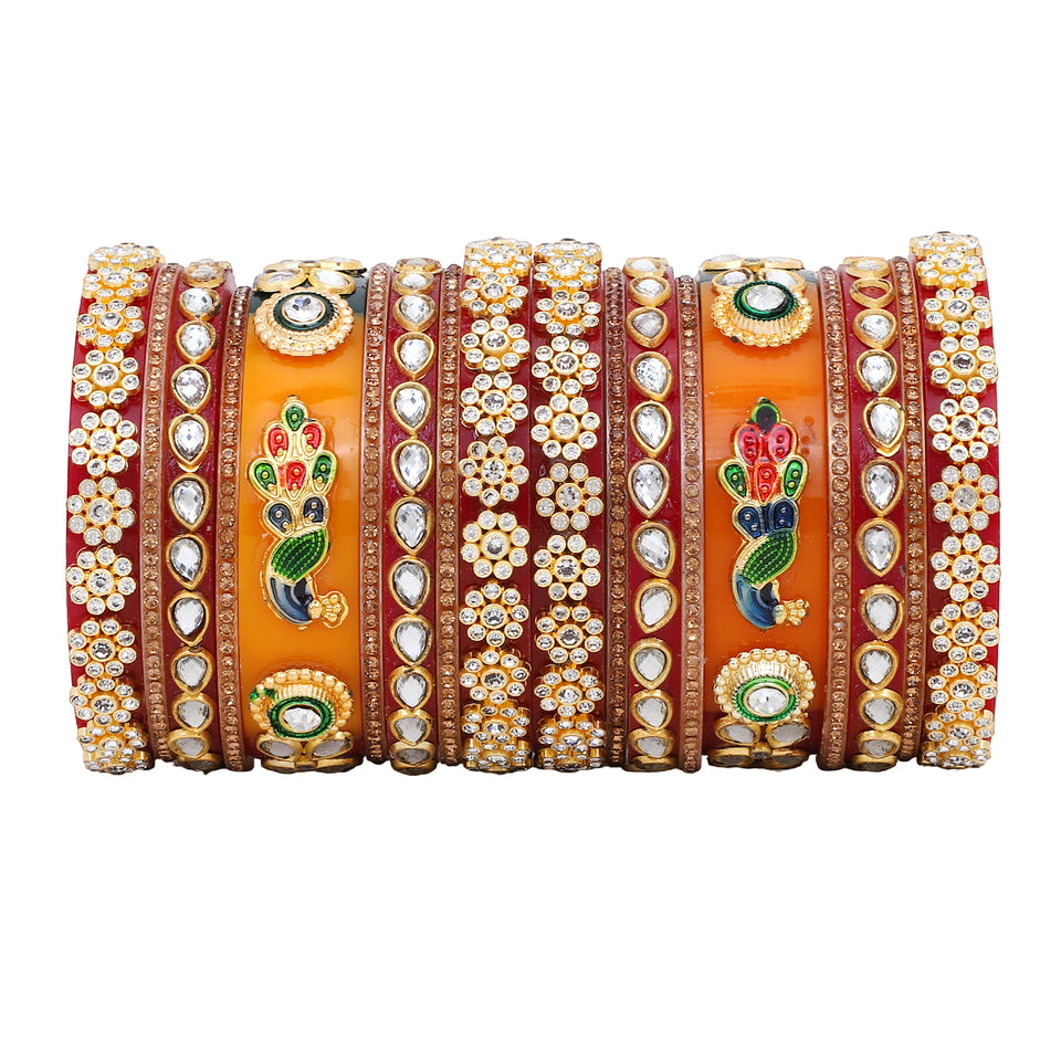 Rajwadi Chura with Pearl kada by Leshya