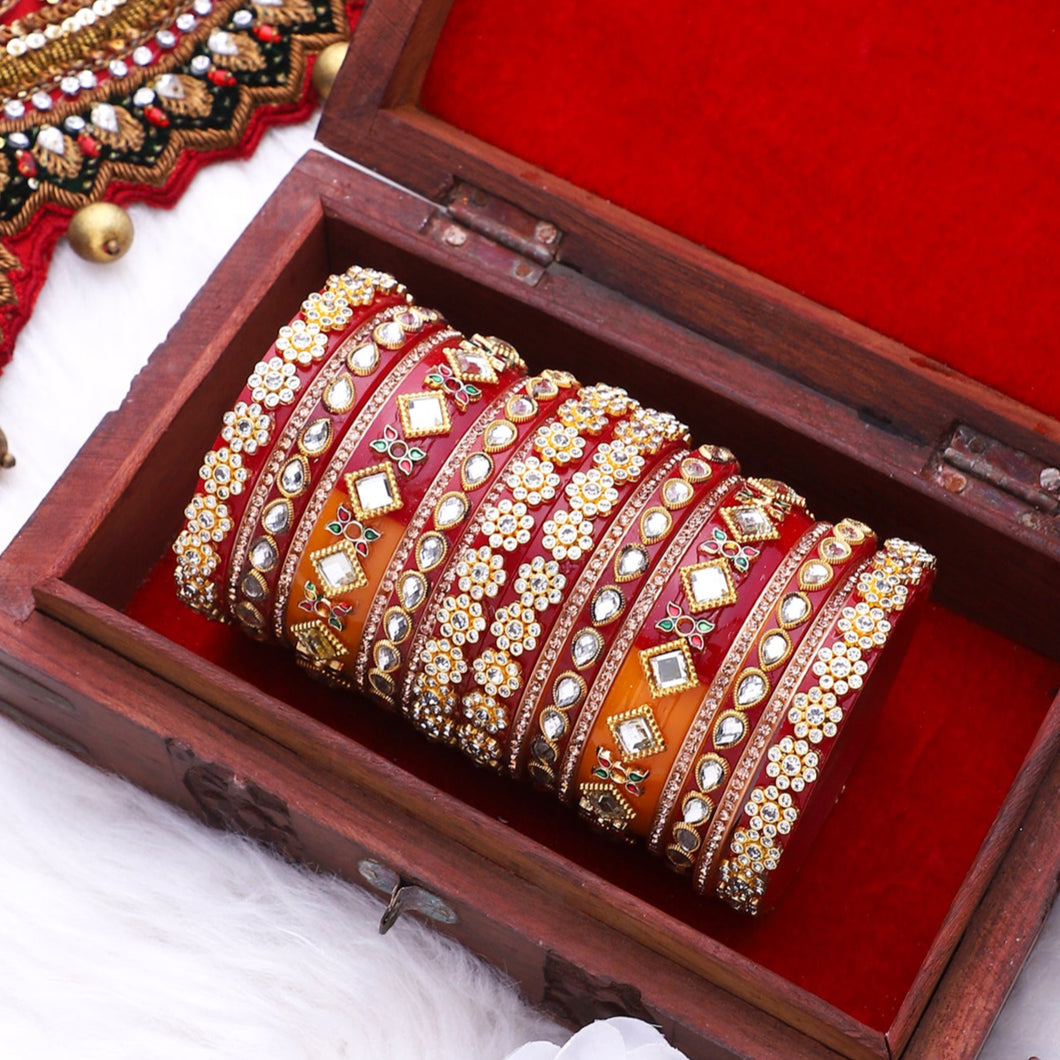 Rajwadi Chura with Pearl kada by Leshya