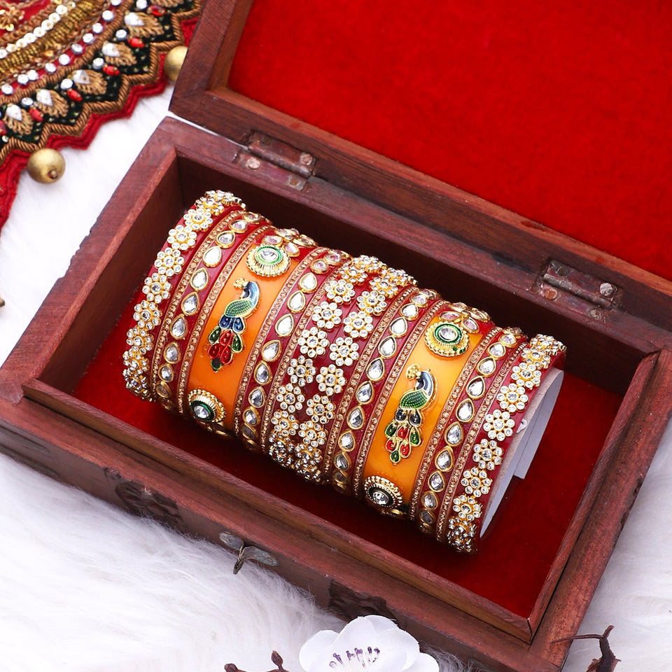 Rajwadi Chura with Pearl kada by Leshya