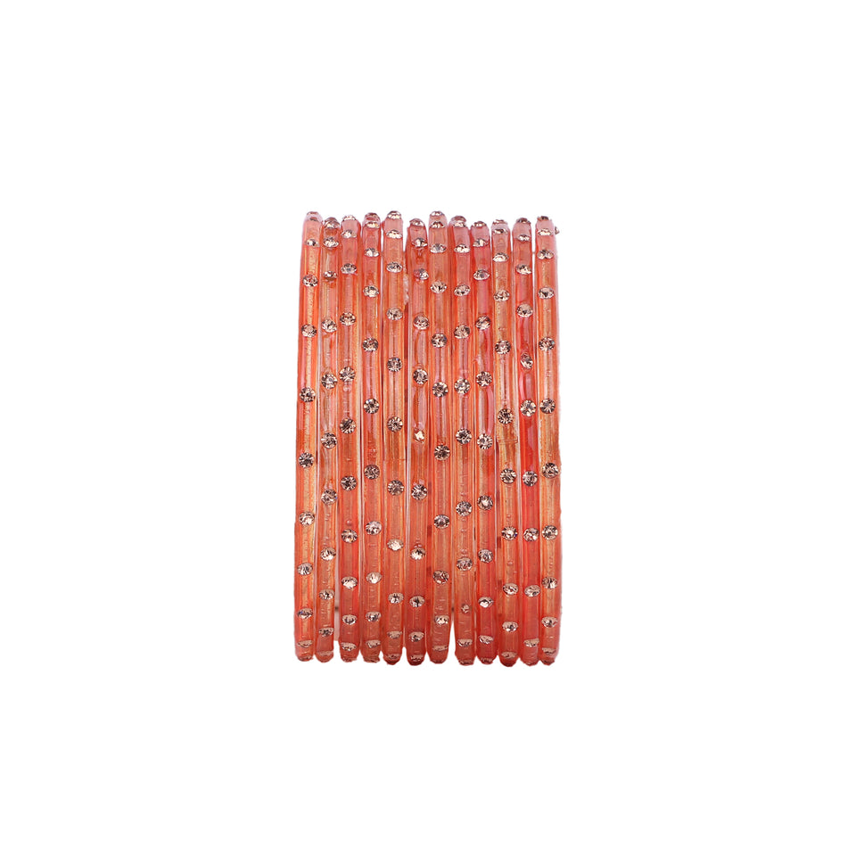 Single Dot Glass Bangles by Leshya (Karva)