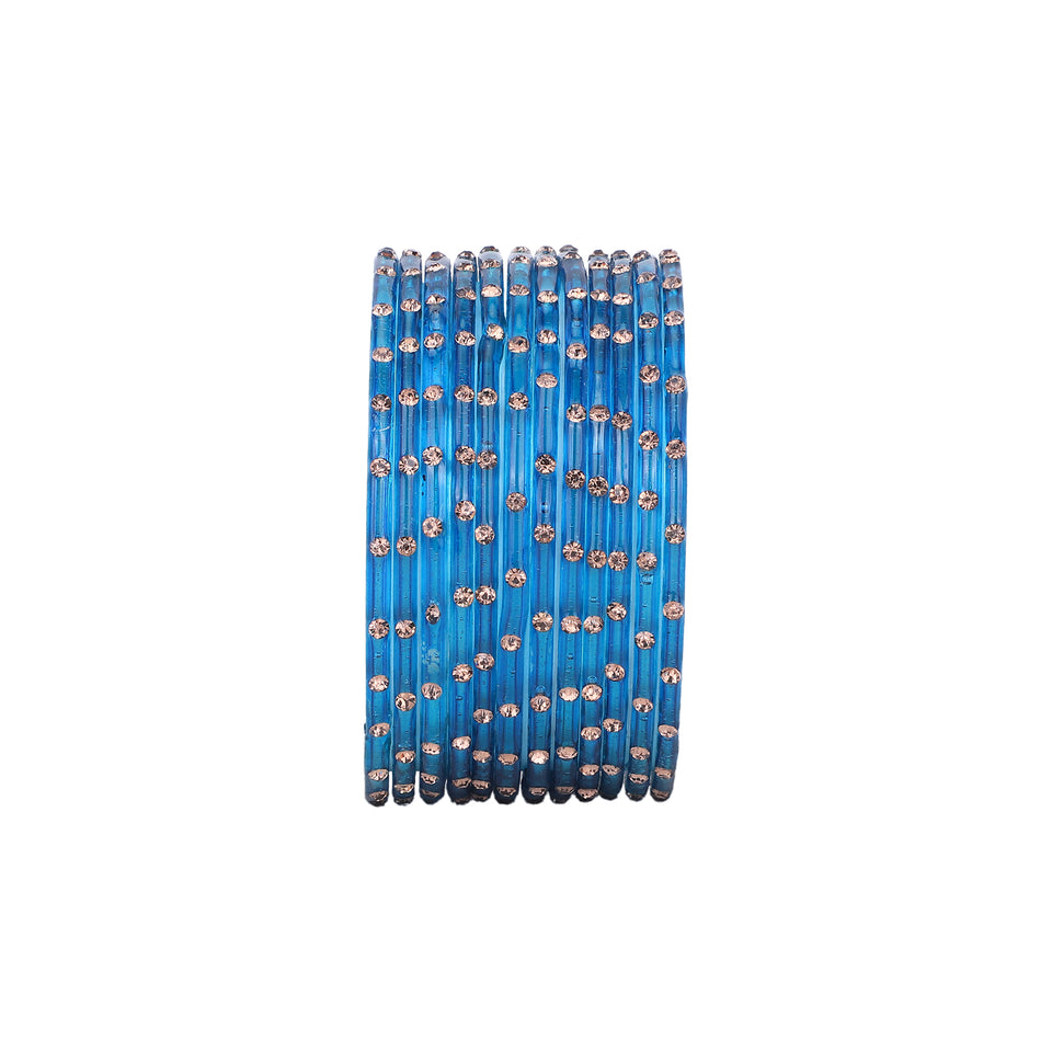 Single Dot Glass Bangles by Leshya (Karva)
