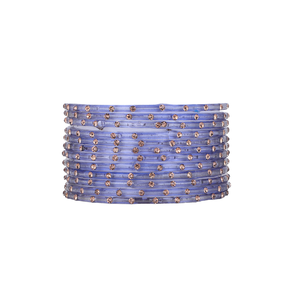 Single Dot Glass Bangles by Leshya (Karva)