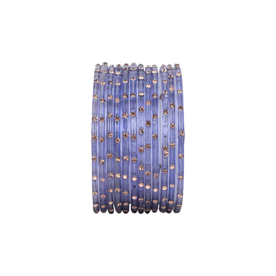 Single Dot Glass Bangles by Leshya (Karva)