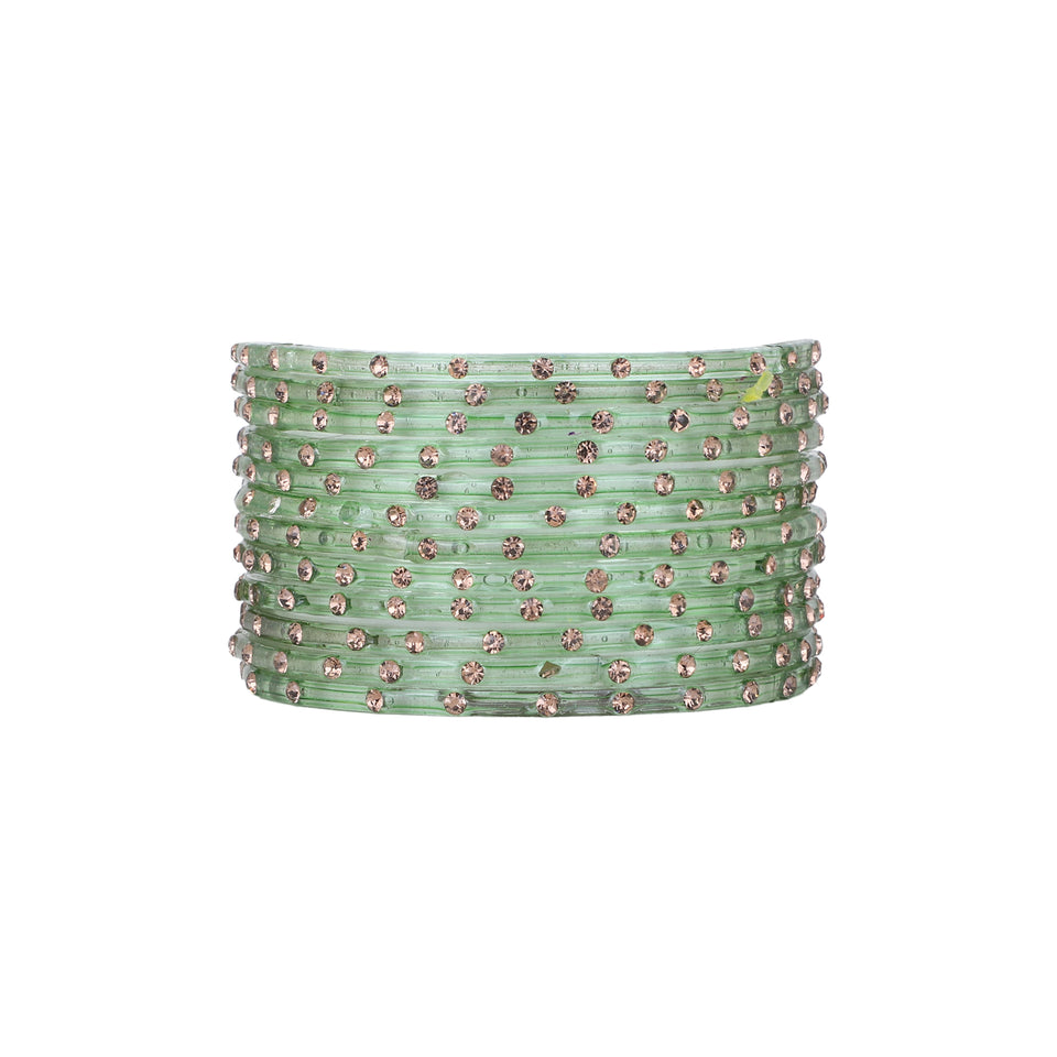 Single Dot Glass Bangles by Leshya (Karva)