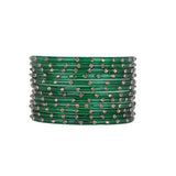 Single Dot Glass Bangles by Leshya (Karva)