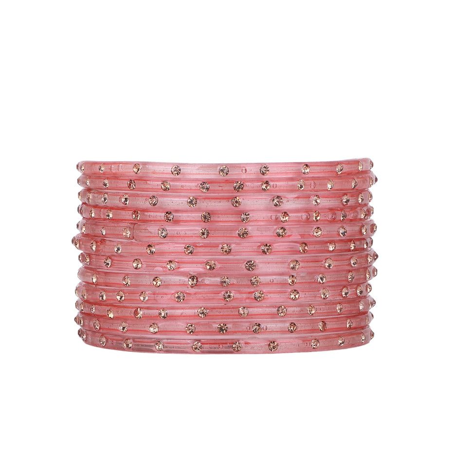 Single Dot Glass Bangles by Leshya (Karva)