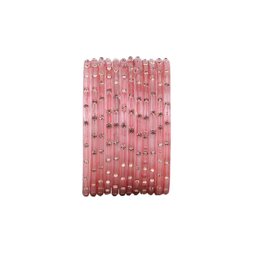 Single Dot Glass Bangles by Leshya (Karva)