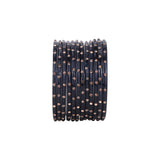 Single Dot Glass Bangles by Leshya (Karva)